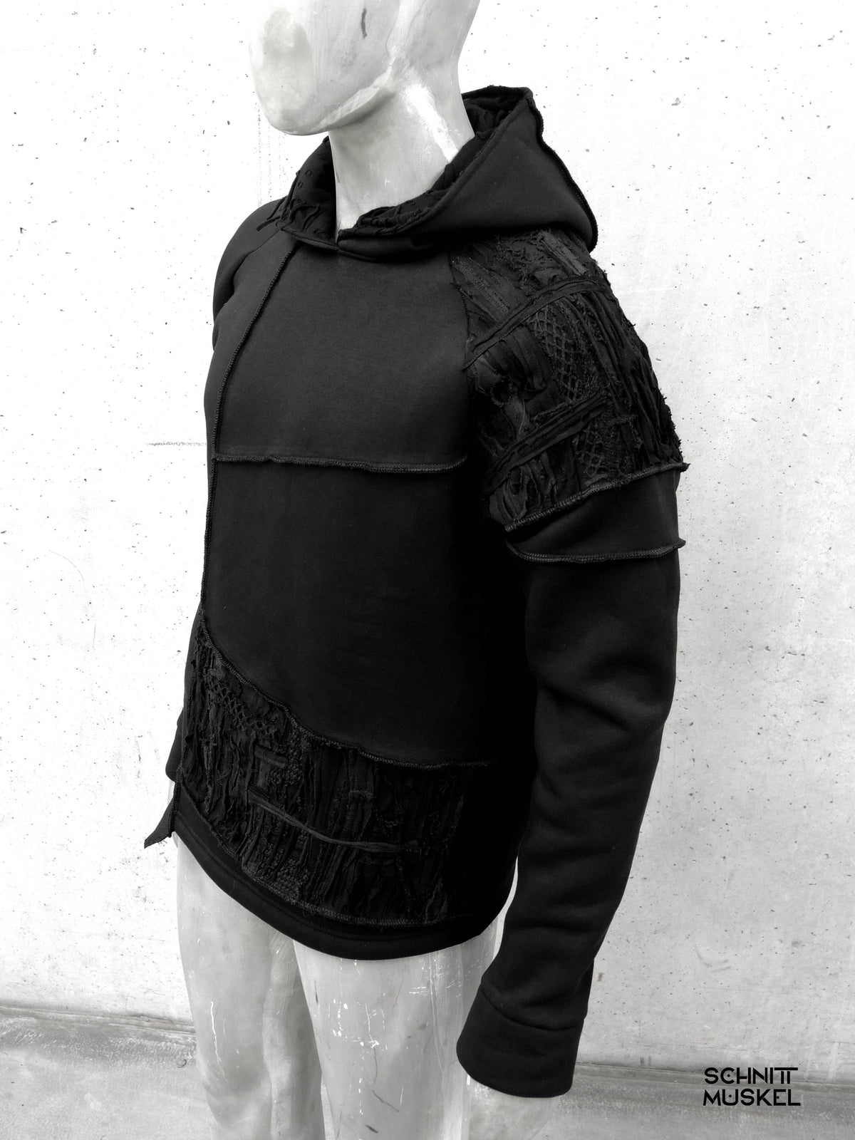 destroyed Pullover, low waist Pullover, Gothic Pullover, darkwear, darkavantgarde, Gothicmode für Männer, Rick ownes Pullover