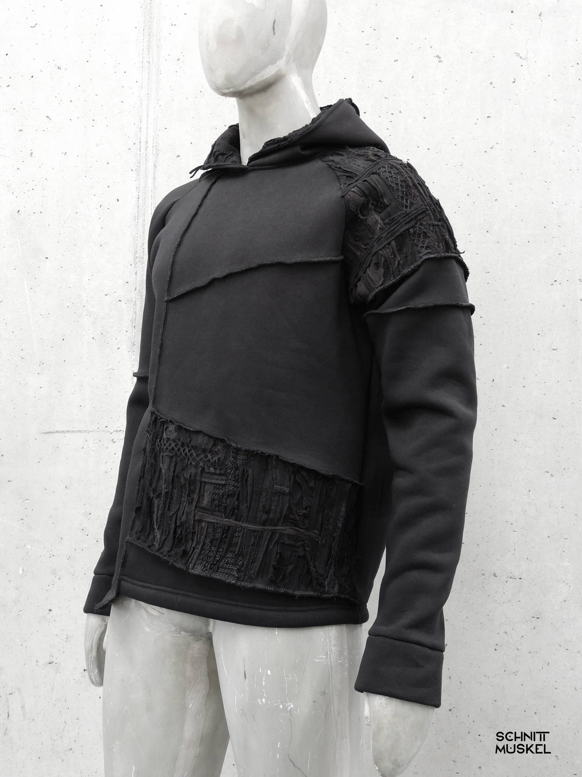 destroyed Pullover, low waist Pullover, Gothic Pullover, darkwear, darkavantgarde, Gothicmode für Männer, Rick ownes Pullover