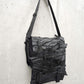 Unikattasche, Gothictasche, darkavantgarde Tasche, schwarze Denim Tasche, waxed denim bag, postapokalyptische Tasche, postapocalyptic bag