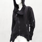 Kapuzenjacke asymmetrisch, Kapuzenjacke dark avantgarde, darkavantgarde fashion, Gothic Kapuzenjacke, Gothic Kapuzenhoodie, darkavantgarde hoodie