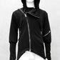 Kapuzenjacke asymmetrisch, Kapuzenjacke dark avantgarde, darkavantgarde fashion, Gothic Kapuzenjacke, Gothic Kapuzenhoodie, darkavantgarde hoodie