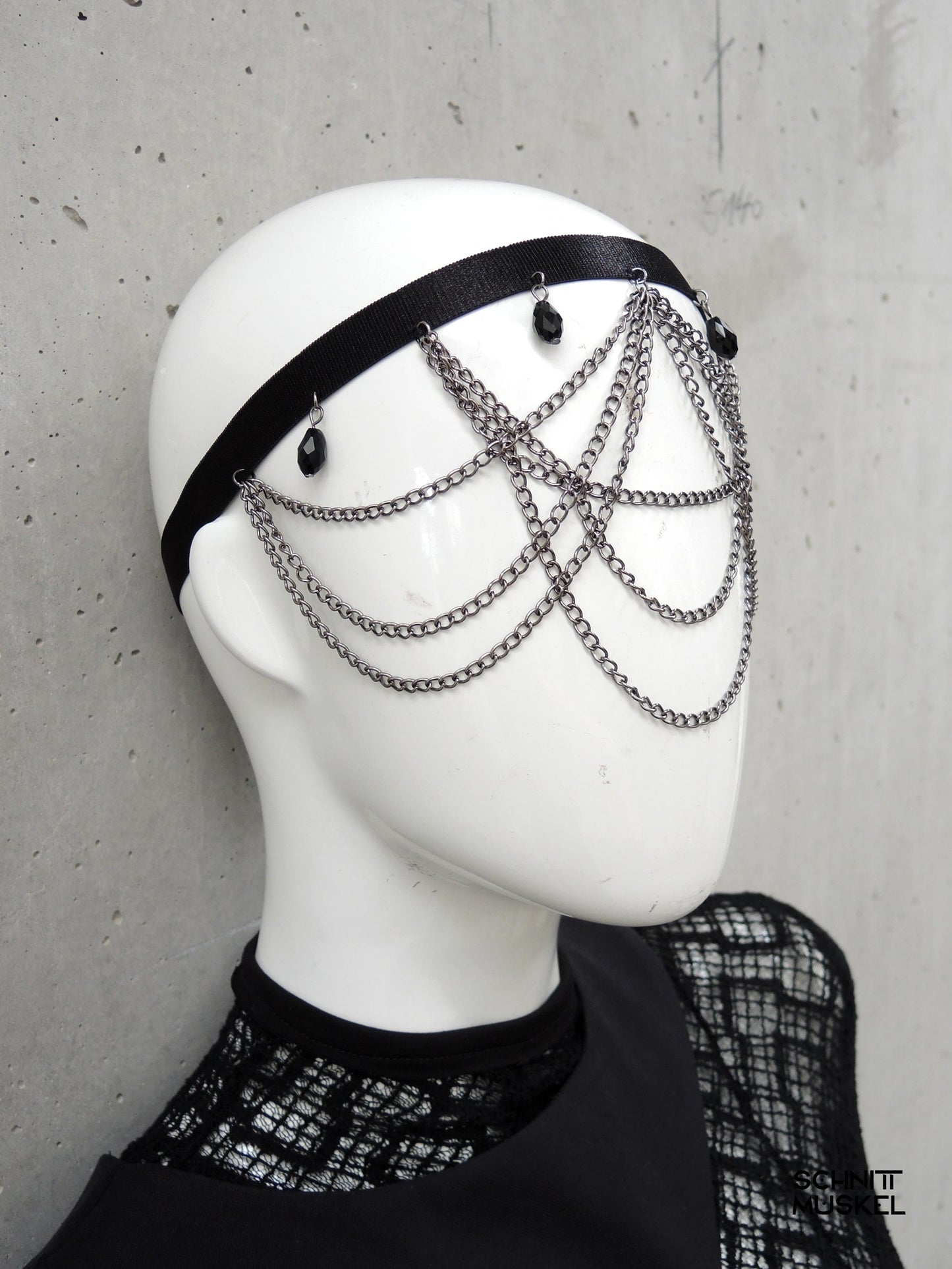 Beinschmuck, Beinkette, Beinharness, Strumpfband, Gothic Accessoire