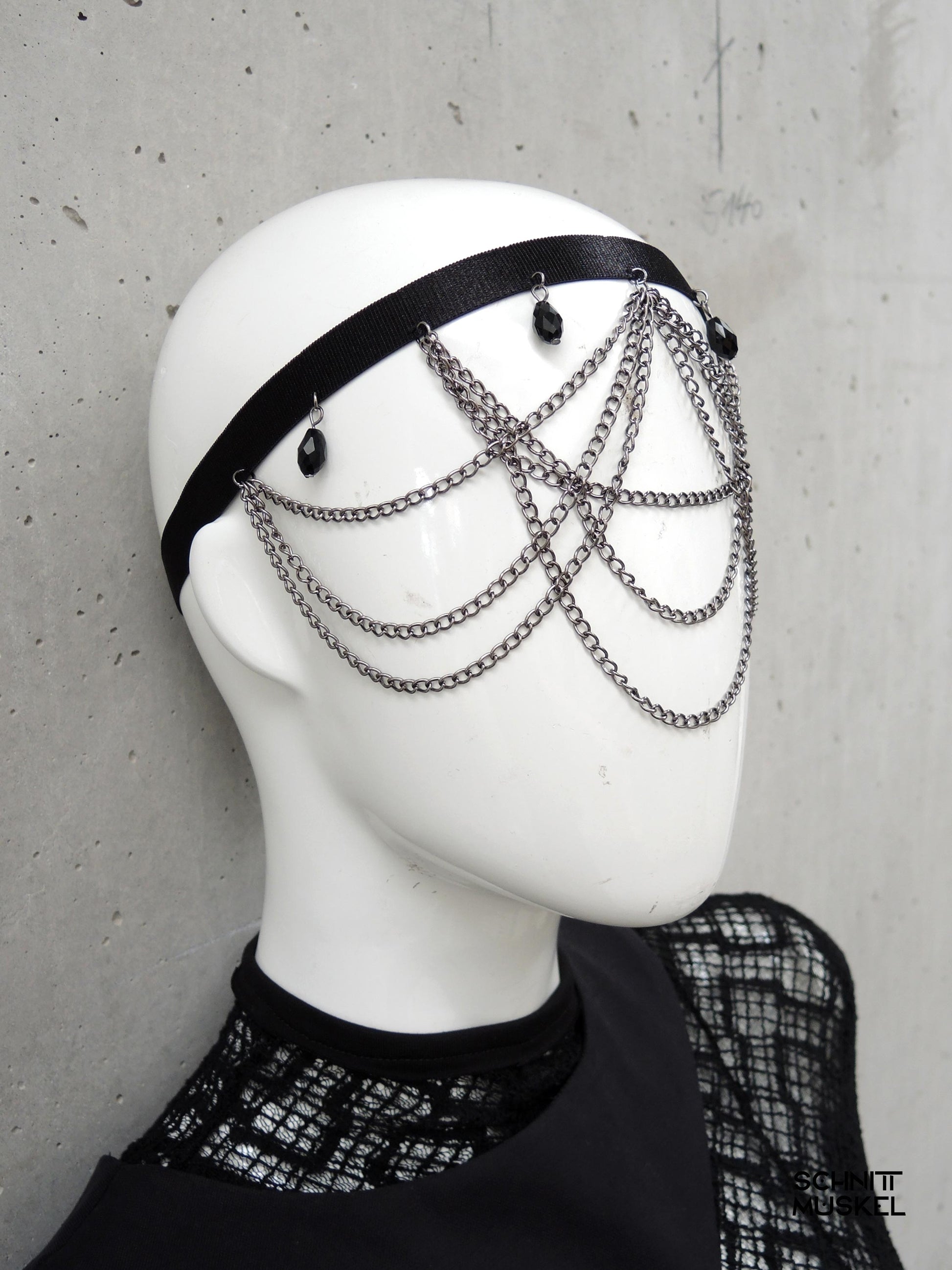 Beinschmuck, Beinkette, Beinharness, Strumpfband, Gothic Accessoire