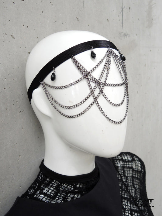 Beinschmuck, Beinkette, Beinharness, Strumpfband, Gothic Accessoire