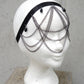 Kopfschmuck, Haarband mit Ketten, Elfenschmuck, Fantasy Haarband, Gothic Haaraccessoire, Festival Kopfschmuck, Gothic Haarband