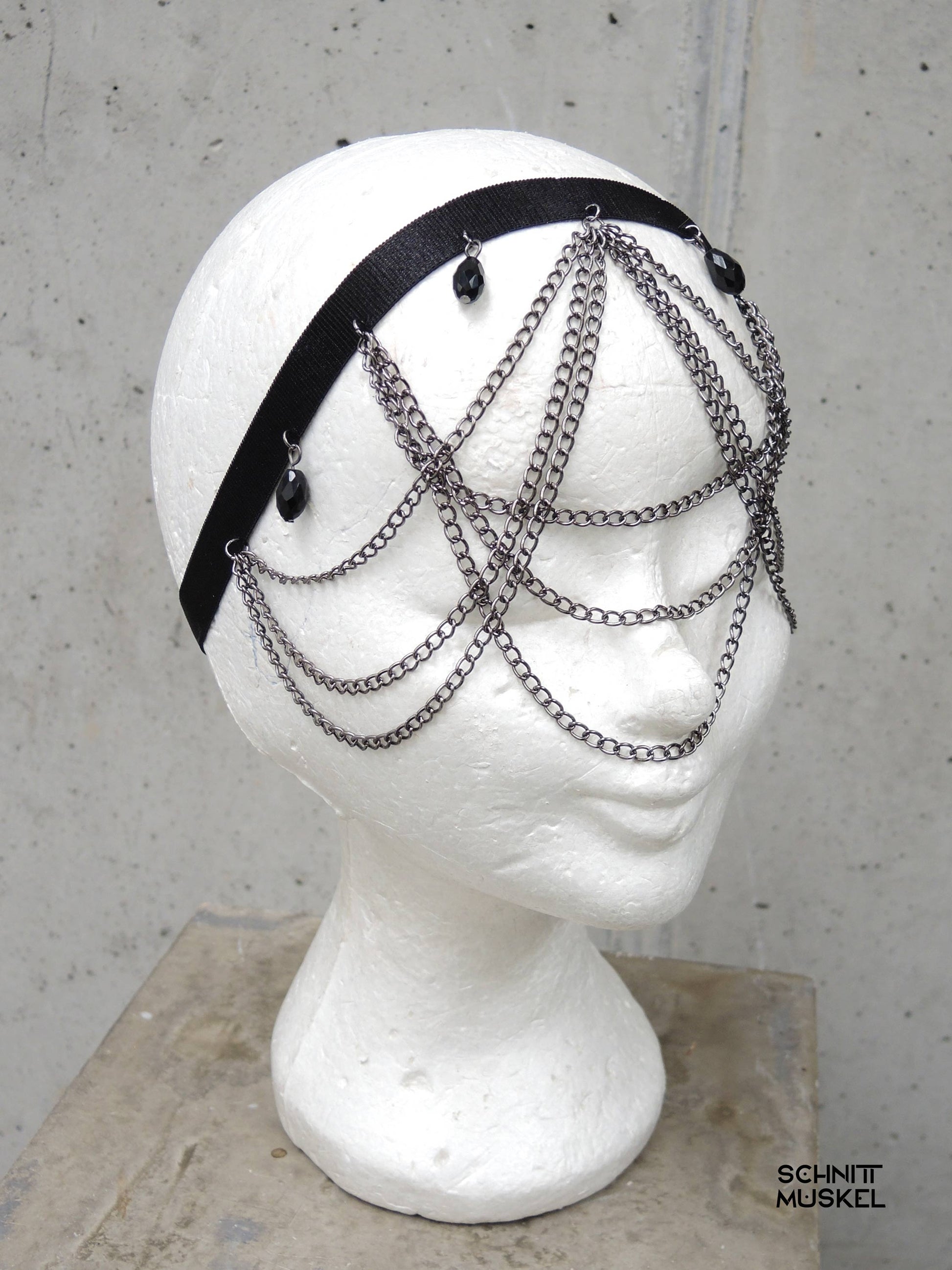 Kopfschmuck, Haarband mit Ketten, Elfenschmuck, Fantasy Haarband, Gothic Haaraccessoire, Festival Kopfschmuck, Gothic Haarband