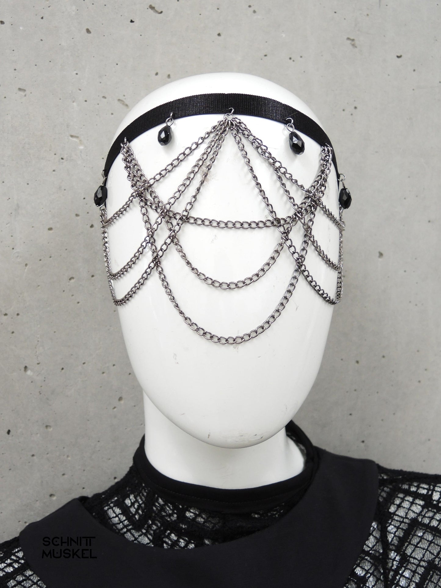 Kopfschmuck, Haarband mit Ketten, Elfenschmuck, Fantasy Haarband, Gothic Haaraccessoire, Festival Kopfschmuck, Gothic Haarband