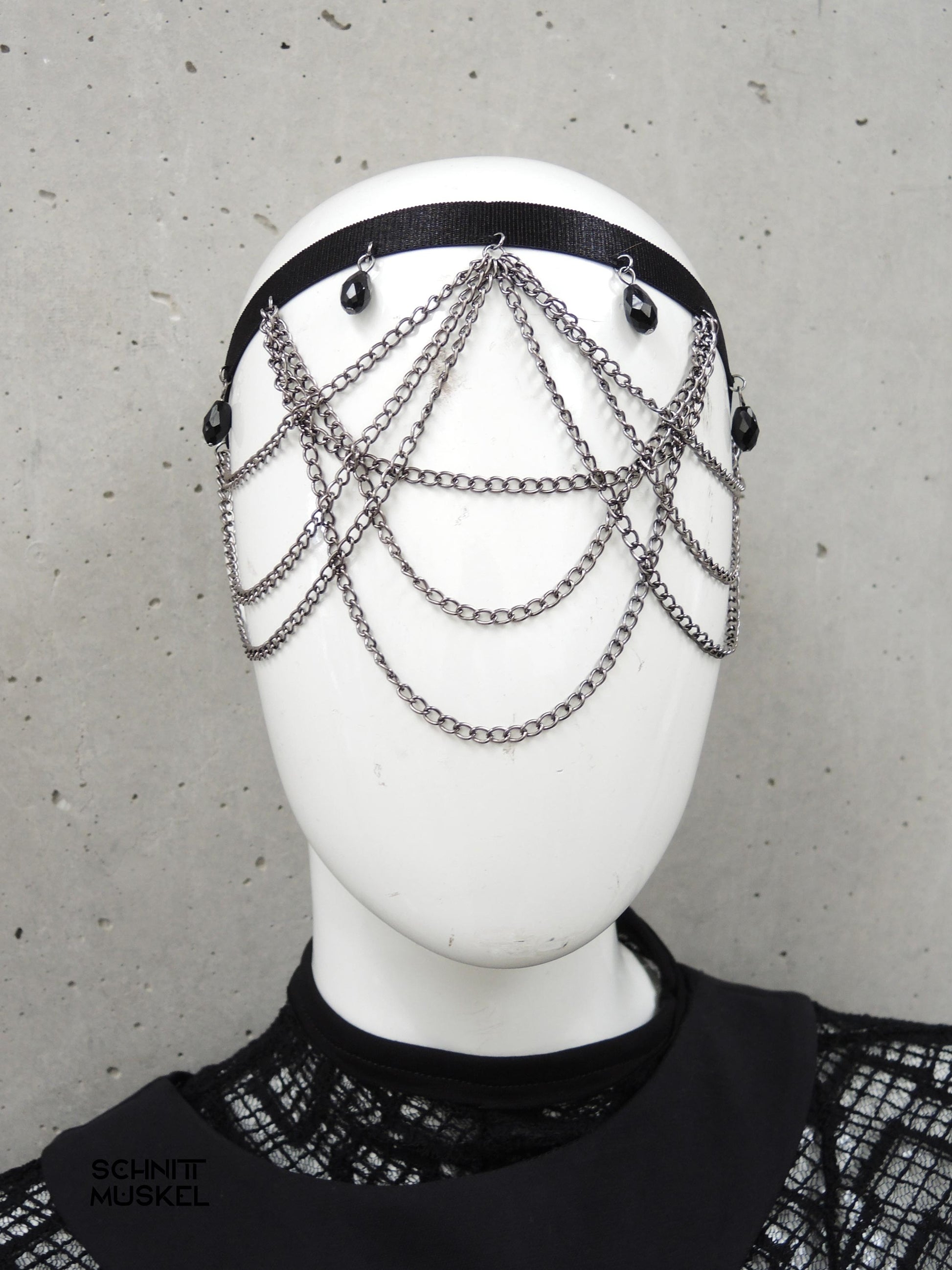 Kopfschmuck, Haarband mit Ketten, Elfenschmuck, Fantasy Haarband, Gothic Haaraccessoire, Festival Kopfschmuck, Gothic Haarband