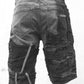 Unikatshorts, Gothic Shorts, kurze Hose Gothic Style, Stagewear, Bandoutfit, Gothichose für Männer, darkcyber, postapocalyptic fashion