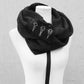 schwarzer Plisseeschal, plissierter Schal, Gothicschal, Plisseeschal