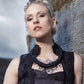 Piercing Halsschmuck, schwarzes Piercing, Unikatschmuck, Textilschmuck schwarz, Gothicschmuck, dakavantgarde
