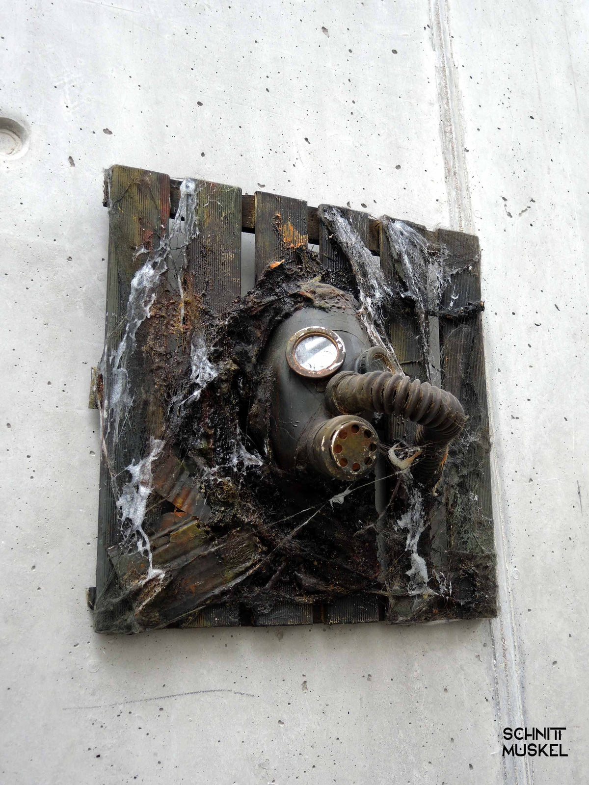 postapokalyptische Kunst, Gasmaskenkunst, Gasmaskenbild,