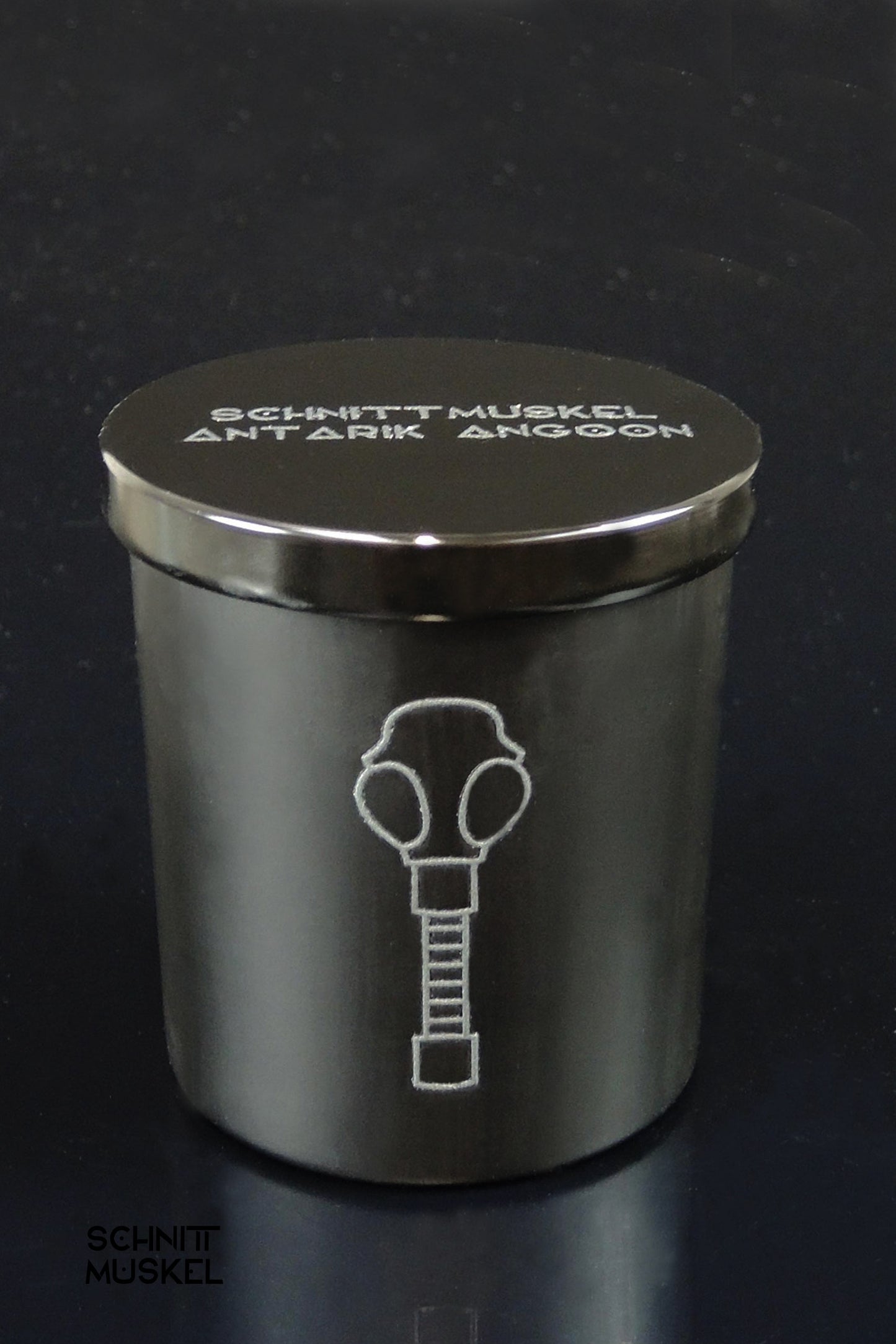 Duftkerze, Gothic Duftkerze, Cyberduftkere, Gasmaskenduftkerze, Fetischduftkerze, schwarze Kerze