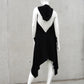 Kapuzenweste, lange Weste, Gothicmode, rückenfreue Weste, rückenfreies Kleidungsstück, rückenfreie Jacke, darkavantgarde Mode