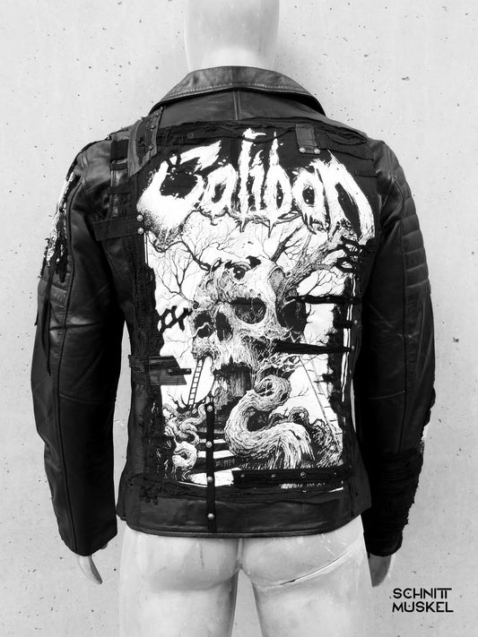 Caliban, Calibanmerch, Calibanjacke, Calibanlederjacle, Unikat Bikerjacke, Metalkutte, Metallederjacke, Rockerjacke, 