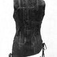 Korsage, schwarze Korsage, Gothickorsage, darkavantgarde Korsett, darkavantgarde Korsage, Unikatkorsage, postapokalyptische Korsage
