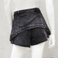 kurze Jeans, Jeansshorts, schwarze kurze Jeans, teckwear Jeans kurz, lagenlook Jeans