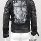 Gothicjacke, Unikatjacke, Unikatbikerjacke, Jacke mit Totenschädel, Skulljacke, destroyed Jacke, customized Jacke