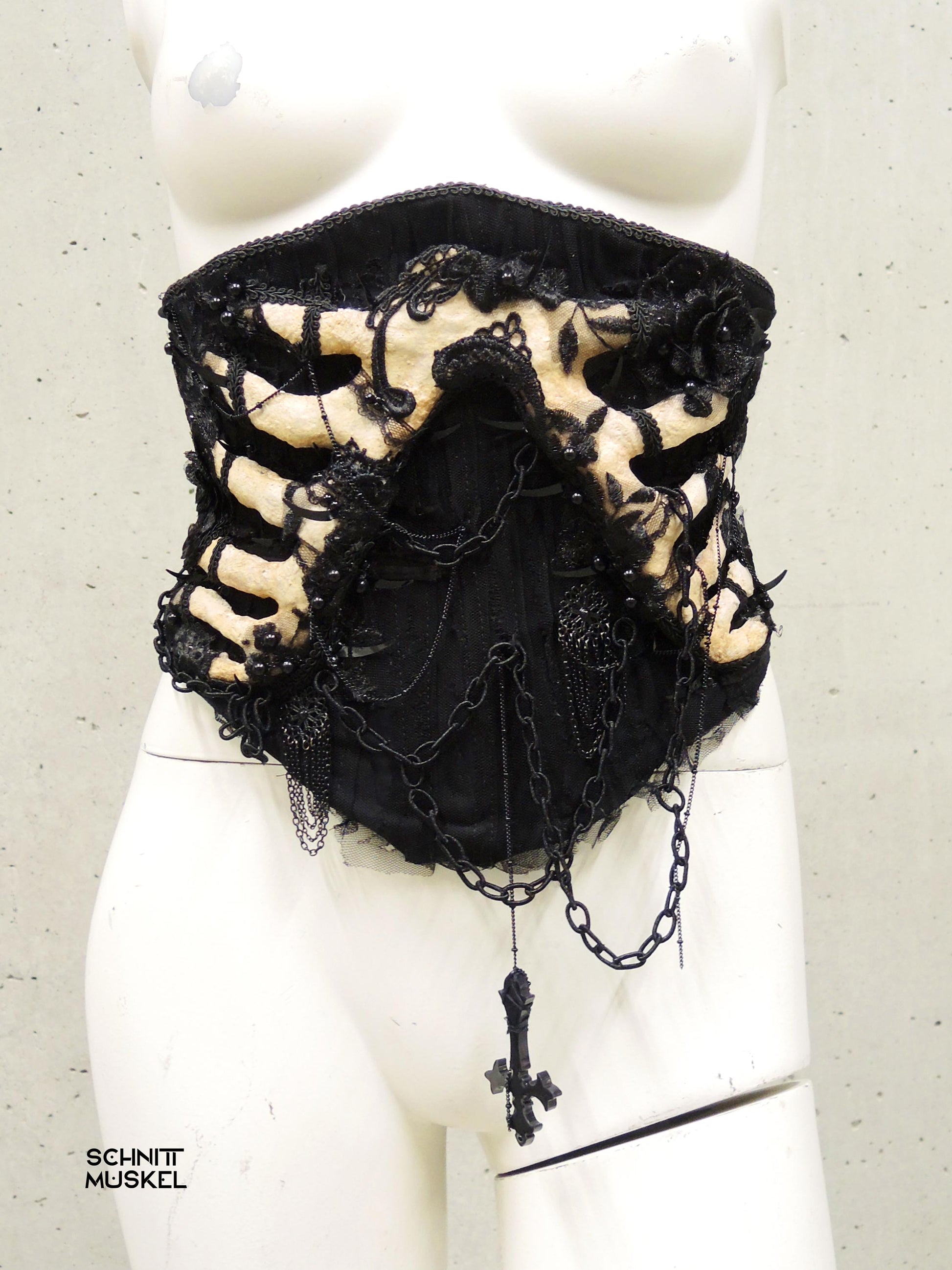 Gothickorsett, Knochenkorsett, Reliquienkorsett, sakrales Korsett