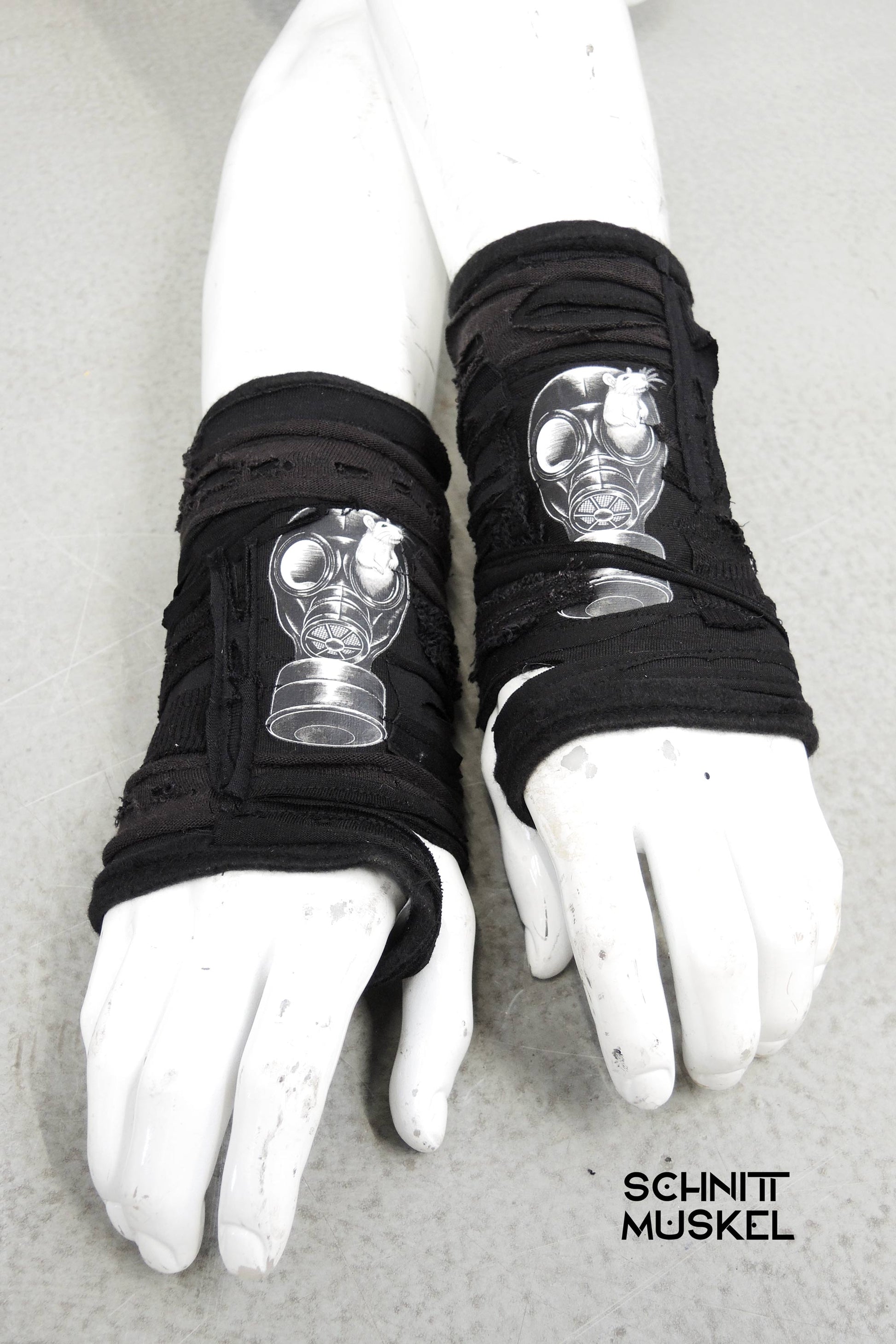 Armsulpen, Punkarmstulpen, destroyed Armstulpen, Gothic Armstulpen, Gasmasken Armstulpen.-, Rattenarmstulpen