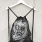 Rucksack mit Gasmaske, postapokalyptischer Rucksack, Gothicrucksack, Turnbeutel, Turnbeutel Gothicstyle, destroyed Rucksack, Gothic Rucksack