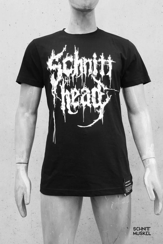Schnitthead, Schnittmuskel T-Shirt, darkwear, darcyberfashion, Gothicshirt, Raveshirt, Gothic T-Shirt für Herren, postapokalyptisches Shirt, Black Metal Shirt