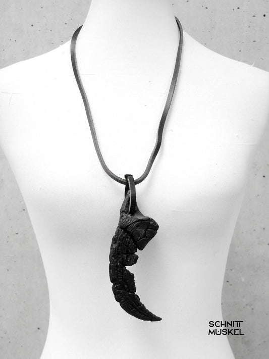 avantgarde Halsschmuck, darkavantgarde Anhänger, Vogelkralle Anhänger, Vogelkralle Schmuck, Talisman, Gothicschmuck