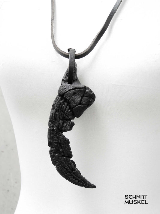 avantgarde Halsschmuck, darkavantgarde Anhänger, Vogelkralle Anhänger, Vogelkralle Schmuck, Talisman, Gothicschmuck