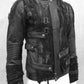 Unikatjacke, Bikerjacke, Gothicjacke, Custom Lederjacke, darkwear, Stageclothing, Bandoutfit