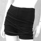 Hotpants, schwarze Hotpants, kurze Radlerhose, schwarze grothic panty, darkwear, cyberfashion, darkcyberfashion, kurze Gothichose