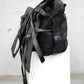 darkavantgarde Tasche, Gothic Umhängetasche, Gothic Tasche, Bondage Tasche, Unikattasche, schwarze Unikattasche, Tasche vegan, Tasche mit Bändern