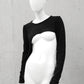 ultra cropped pullover, kurzer Pullover, asymmetrische darkavantgarde Pullover, Gothic Pullover