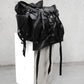 darkavantgarde Tasche, Gothic Umhängetasche, Gothic Tasche, Bondage Tasche, Unikattasche, schwarze Unikattasche, Tasche vegan, Tasche mit Bändern