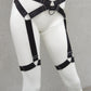Herrenharness, Harness für Männer, Strapsgürtel für Herren, breite Strapse, Fetischfashion, Fetischoutfit, Kinky Outfit, Techwearhose