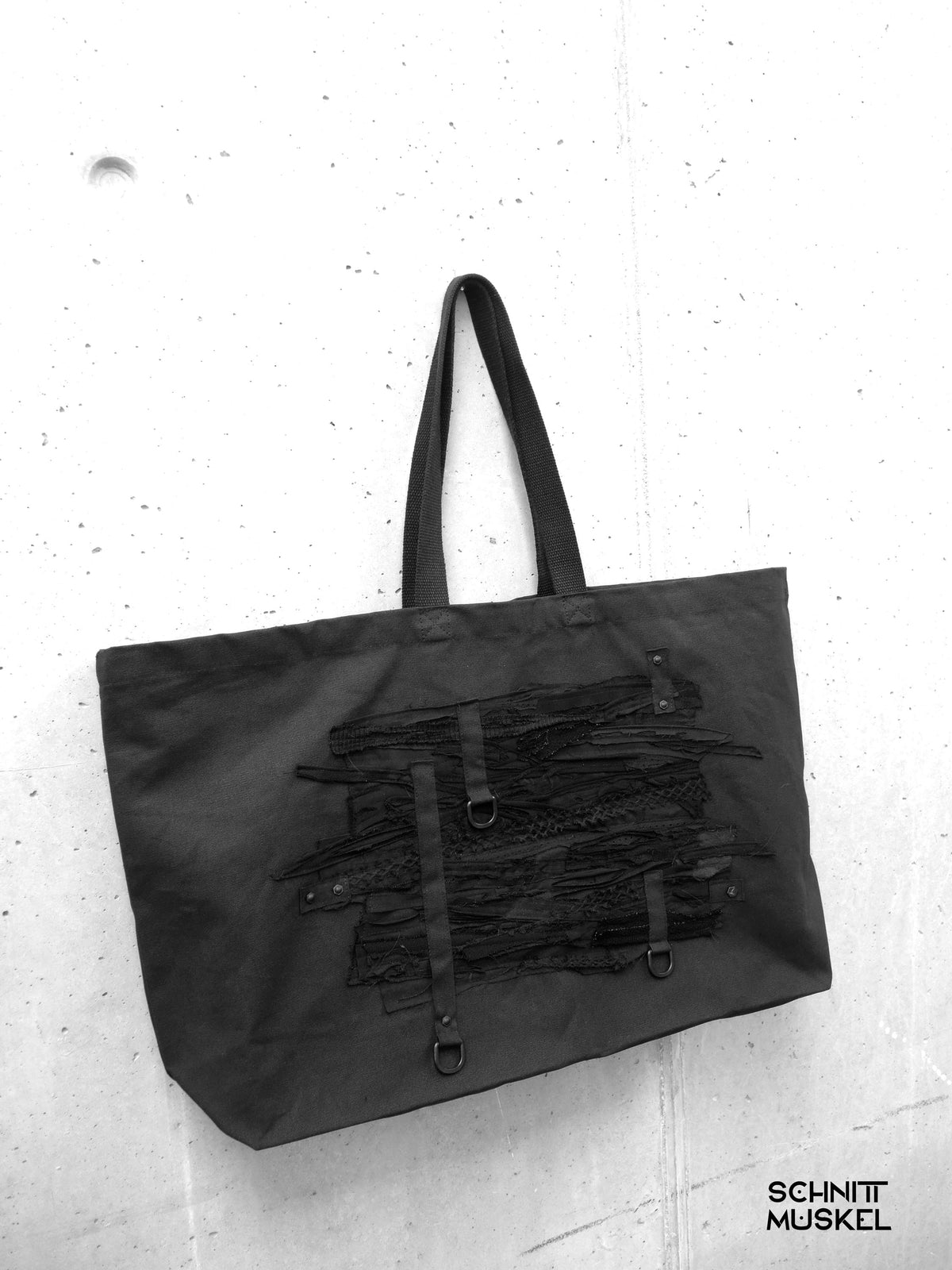 grosser Shopper, große Tasche, riesige schwarze Tasche, Gothic Shopper, Tasche destroyed, Shopper Schwarz