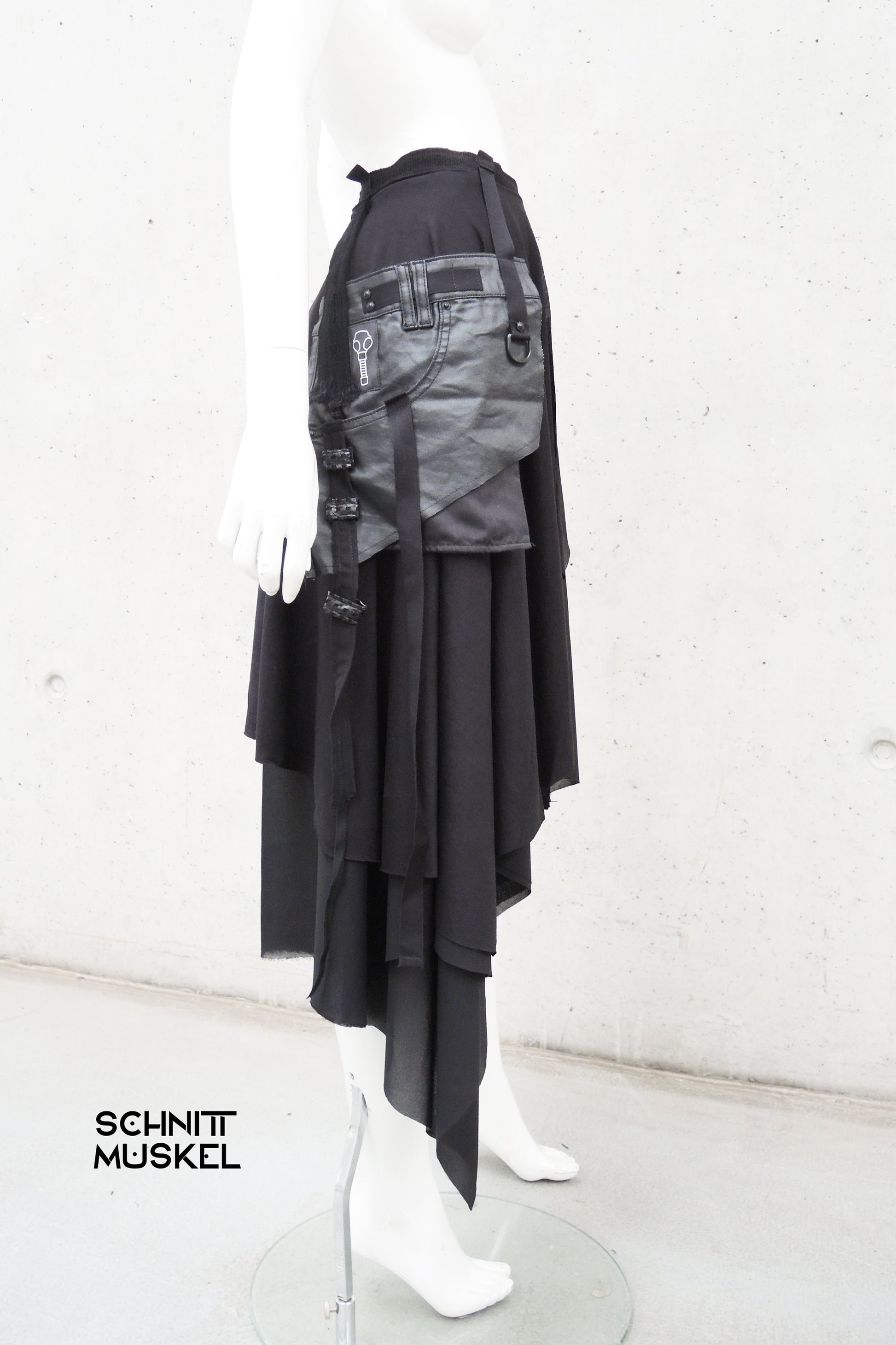 Hüftschmeichler, Halbschürze, Umhängerock, Gothickleidung, Gothic, darkwear