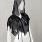 Gothic Cape, Netzcape, Netzüberwurf, postapokalyptische Mode, kinky fashion, wasteland Party Outfit