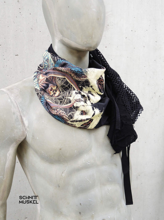 Calibanmerch, Caliban, Calibanschal, Metalschal, Schal mit Print, Loopschal, detsroyed Schal, darkwear, Metalfashion,
