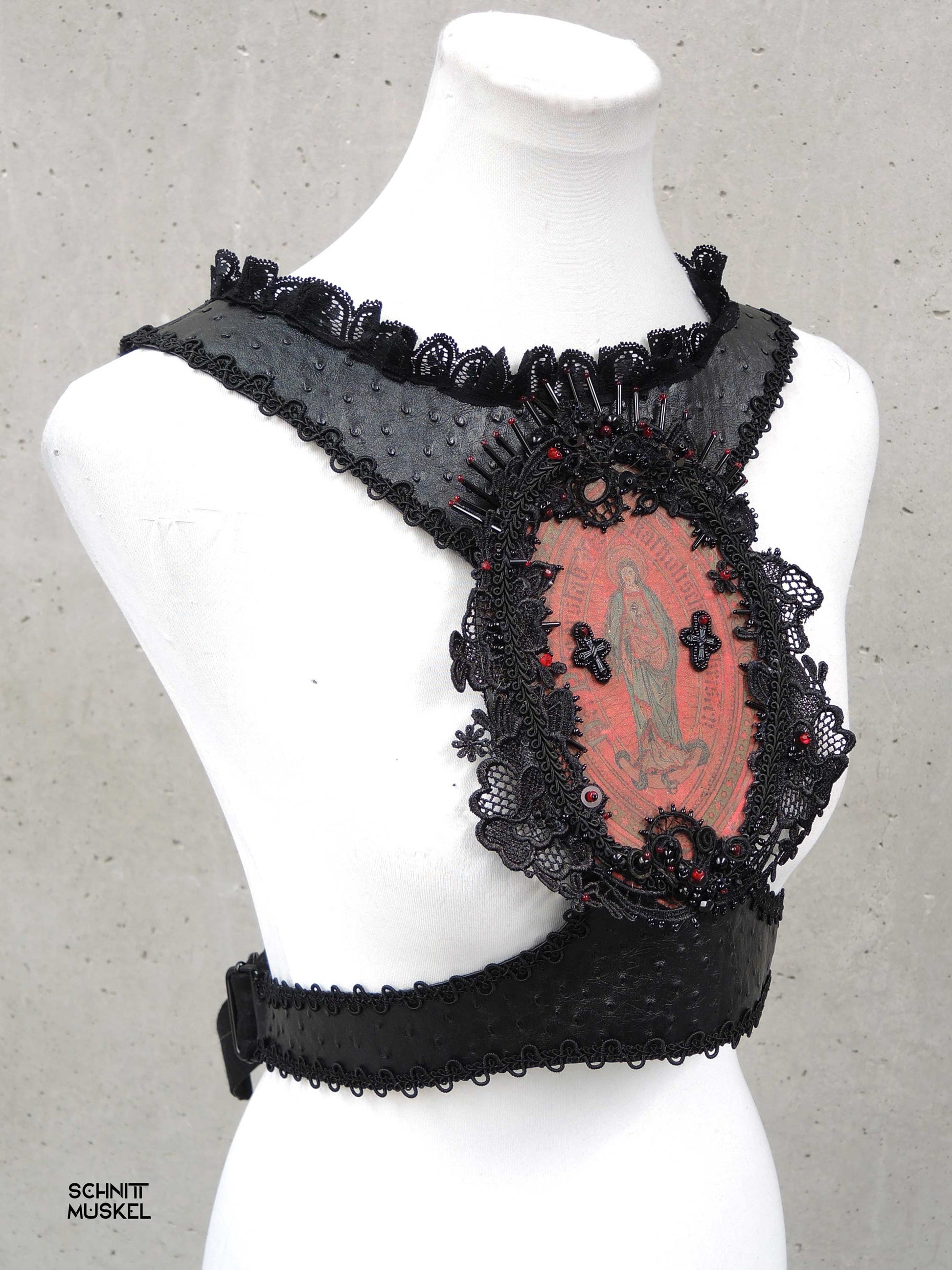 Harness Holy, Bibelharness, Holy bible harness, Holyfashion, Heilige Maria Harness, Gothicharness