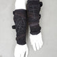 Armschienen 2er Set, schwarze Gothic Armschienen, Death Metal Armschienen, necronomicon Symbol auf Kleidung