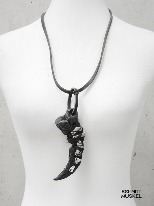 Vogelkrallenschmuck, Vogelkrallenanhänger, Talisman, Gothicschmuck, darkavantgarde Schmuck, Witchcraft accessoire
