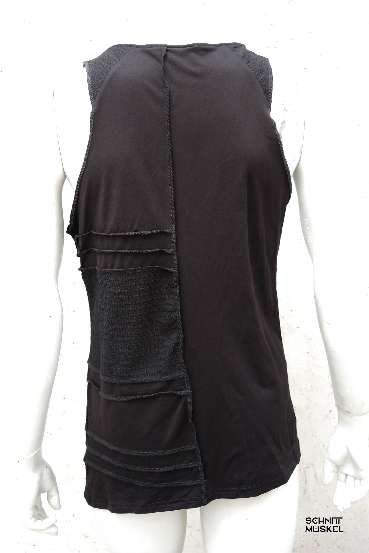 ärmellosos Gothic Shirt, Gothic Shirt für Herren, darkwear, darkavantgarde Mode, Ravefashion, technostyle