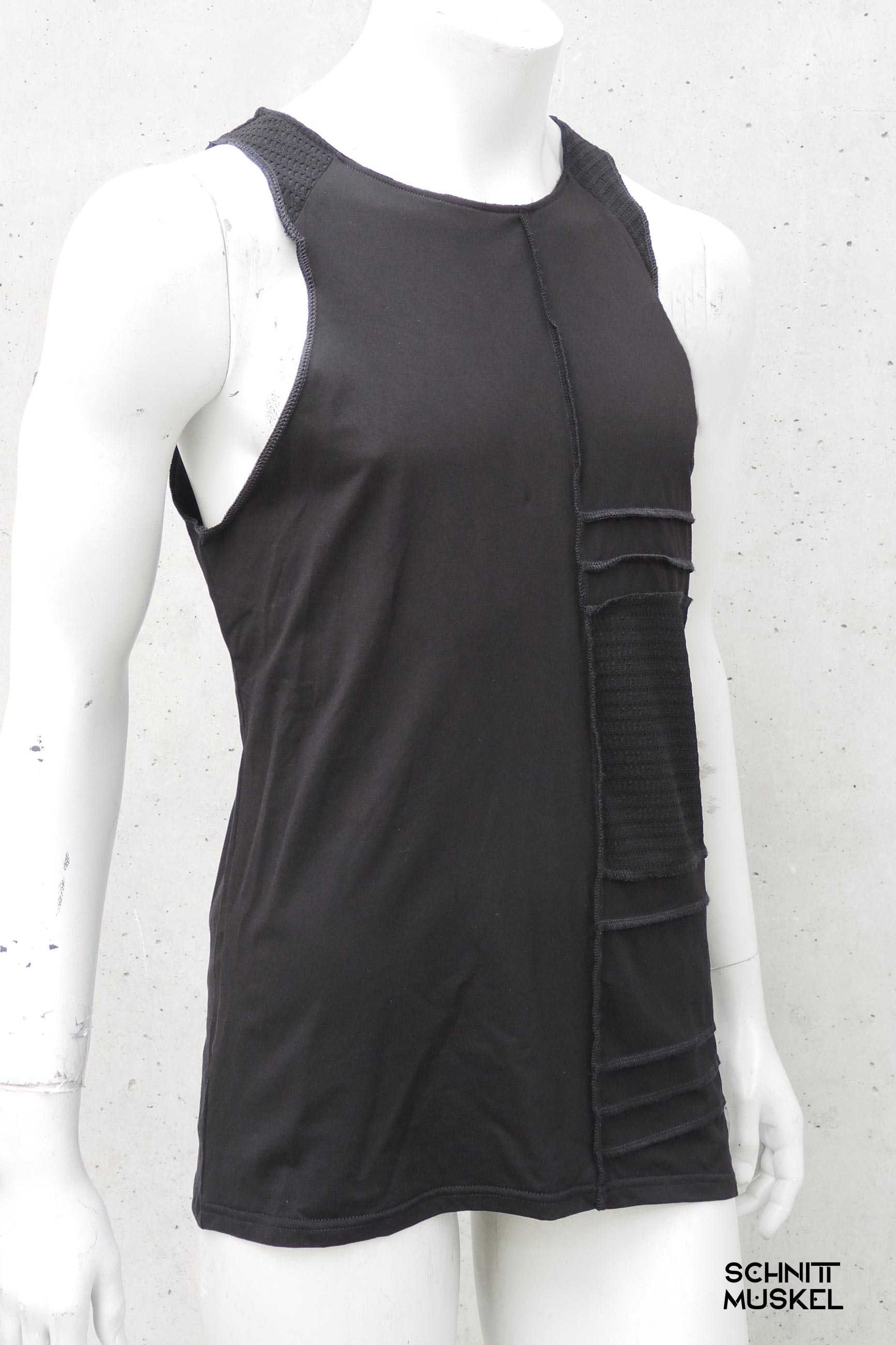 ärmellosos Gothic Shirt, Gothic Shirt für Herren, darkwear, darkavantgarde Mode, Ravefashion, technostyle