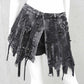 Unikathose, Unikatjeans, Unikatshorts, Gothicshorts, postapokalyptische Shorts, darkwear, Gothicmode