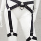 Herrenharness, Harness für Männer, Strapsgürtel für Herren, breite Strapse, Fetischfashion, Fetischoutfit, Kinky Outfit, Techwearhose