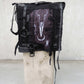 Gothic Tasche, postapokalyptische Tasche, Tasche mit Vogelschädel, schwarze Tasche mit Bändern, destroyed Tasche, upcycling Tasche, darkavantgarde Tasche, Gothic Umhängetasche, Unikattasche