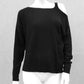 off shoulder Pullover, asymmetrischer Pullover, darkwear