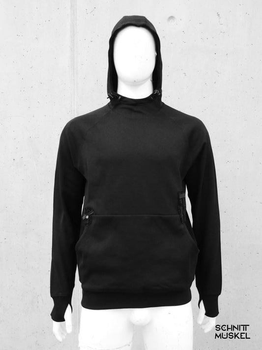 Skedelbird Hoodie, Gothic Hoodie, Vogelschädel Hoodie, BirdskullHoodie