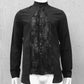 darkavantgarde shirt, darkwear, Gothichemd, Gothicmode für Herren, schwarzes Hemd mit Stehkragen, Stagewear