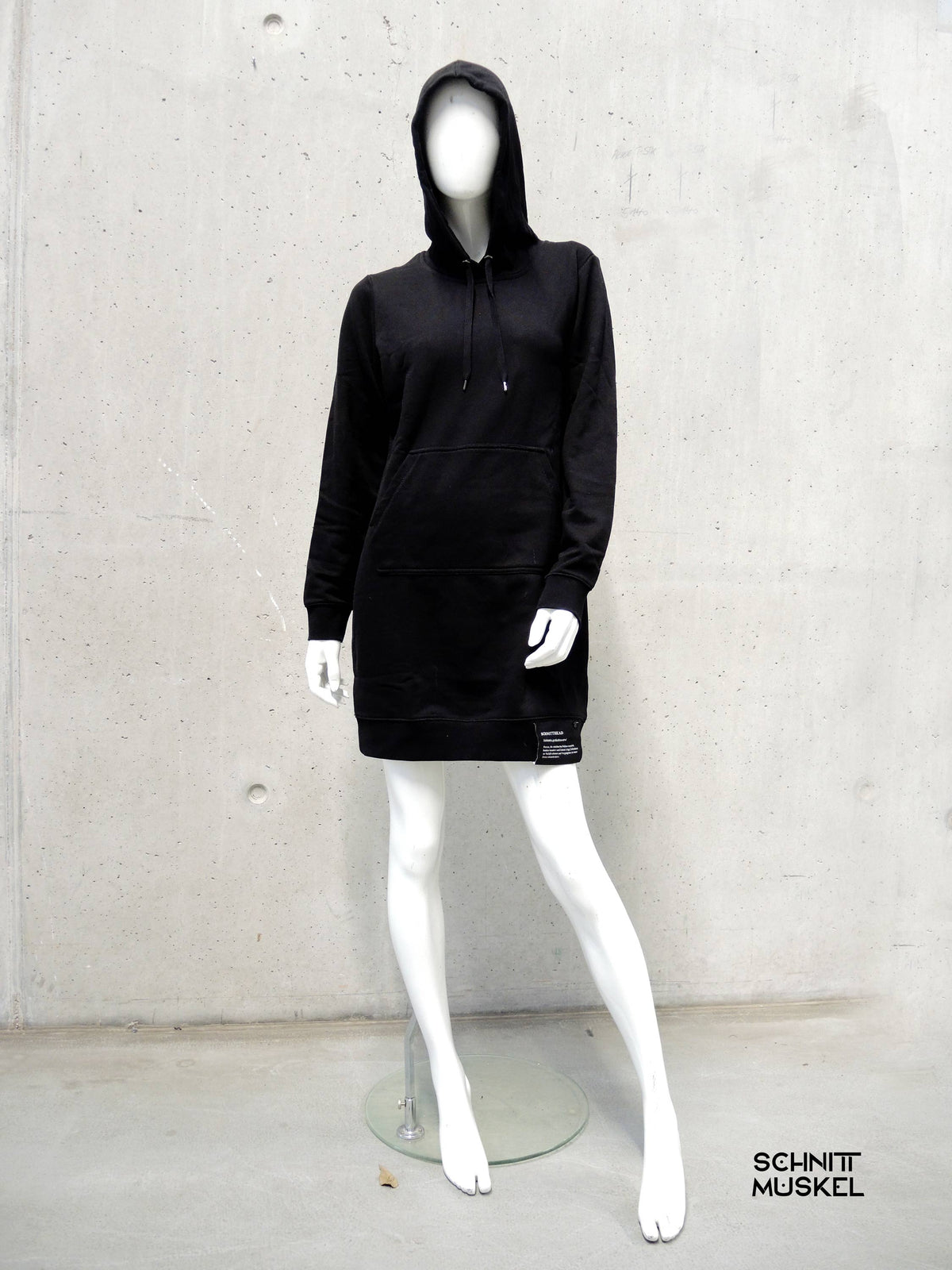 Schnitthead, Hoodiekleid, Langer Hoodie, Pulloverkleid, Gothickleid, Streetgoth Kleid, Streetgoth Hoodie, Blackmetal Hoodie